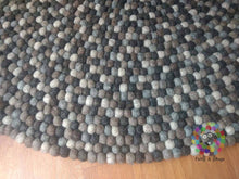 Load image into Gallery viewer, Felt Ball Rugs / 5 Natural Earth Tone / Pom pom rug/ Pebble Rug (Free Shipping)