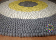 Load image into Gallery viewer, Felt Ball Rugs / Saturn Nursery Rug/ Pom pom rug/ Pebble Rug (Free Shipping)