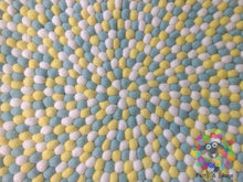 Load image into Gallery viewer, Felt Ball Rugs /Yellow Mint and White Nursery Rug (Free Shipping)