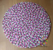 Load image into Gallery viewer, Felt Ball Rugs / Nursery Rug/ Pom pom Wool Ball Nepal rug (Free Shipping)