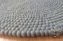 Load image into Gallery viewer, Felt Ball Rugs / Light Grey pom pom Rug / carpet (Free Shipping)