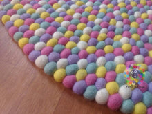 Load image into Gallery viewer, Felt Ball Rugs /Bubblegum pom pom Wool Carpet (Free Shipping)