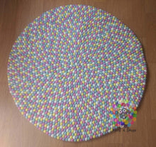 Load image into Gallery viewer, Felt Ball Rugs /Bubblegum pom pom Wool Carpet (Free Shipping)