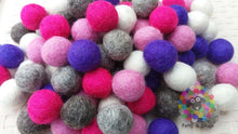 Load image into Gallery viewer, 2 cm Felt Balls. Wool Pom pom Nursery Garland Decoration 100 % Wool - DIY Craft