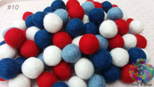 Load image into Gallery viewer, 2 cm Felt Balls. Wool Pom pom Nursery Garland Decoration 100 % Wool - DIY Craft