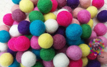 Load image into Gallery viewer, 2 cm Felt Balls. Wool Pom pom Nursery Garland Decoration 100 % Wool - DIY Craft