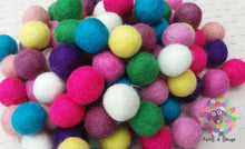 Load image into Gallery viewer, 2 cm Felt Balls. Wool Pom pom Nursery Garland Decoration 100 % Wool - DIY Craft