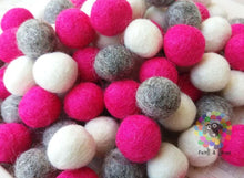 Load image into Gallery viewer, 2 cm Felt Balls. Wool Pom pom Nursery Garland Decoration 100 % Wool - DIY Craft