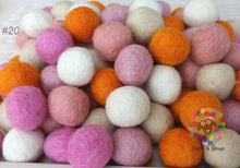 Load image into Gallery viewer, 2 cm Felt Balls. Wool Pom pom Nursery Garland Decoration 100 % Wool - DIY Craft
