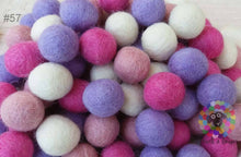 Load image into Gallery viewer, 2 cm Felt Balls. Wool Pom pom Nursery Garland Decoration 100 % Wool - DIY Craft