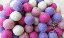 Load image into Gallery viewer, 2 cm Felt Balls. Wool Pom pom Nursery Garland Decoration 100 % Wool - DIY Craft