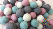 Load image into Gallery viewer, 2 cm Felt Balls. Wool Pom pom Nursery Garland Decoration 100 % Wool - DIY Craft