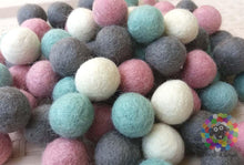 Load image into Gallery viewer, 2 cm Felt Balls. Wool Pom pom Nursery Garland Decoration 100 % Wool - DIY Craft