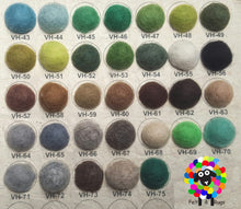 Load image into Gallery viewer, Choose your own Color. 2 cm Felt Balls. Wool Pom pom Nursery Garland Decoration 100 % Wool - DIY Craft
