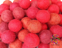 Load image into Gallery viewer, 2 cm Felt Balls. Wool Pom pom Nursery Garland Decoration. 100 % Wool - DIY Craft Handmade Nepal Felt Balls