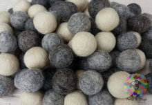 Load image into Gallery viewer, 2 cm Felt Balls. Wool Pom pom Nursery Garland Decoration. 5 Shades of Natural Colors. 100 % Wool - DIY Craft
