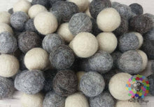 Load image into Gallery viewer, 2 cm Felt Balls. Wool Pom pom Nursery Garland Decoration. 5 Shades of Natural Colors. 100 % Wool - DIY Craft
