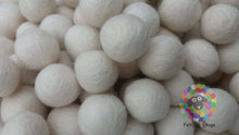 Load image into Gallery viewer, 2 cm Felt Balls. Wool Pom pom Nursery Garland Decoration. Pure White felt balls 100 % Wool - DIY Craft
