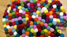 Load image into Gallery viewer, Round felt Ball Chair Mat Set of 4 pcs. Size 40 cm each. 100 % Wool