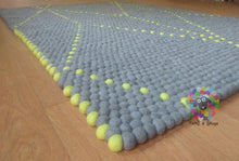 Load image into Gallery viewer, Rectangle Custom Felt Ball Rug. Choose your Own Color. 100 % Wool (Free Shipping)