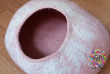 Load image into Gallery viewer, Large Felt Cat Cave (40 cm or 16 Inches Diameter) Cat Bed / Pet Bed / Puppy Bed / Cat House. 100 % Wool . Handmade