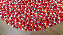 Load image into Gallery viewer, Felt Ball Rugs /, Nursery Rug , Nepal Handmade Felt Ball pom pom Rug / carpet (Free Shipping)