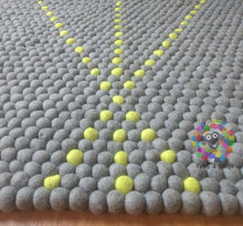 Load image into Gallery viewer, Rectangle Custom Felt Ball Rug. Choose your Own Color. 100 % Wool (Free Shipping)