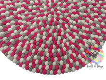 Load image into Gallery viewer, Felt Ball Rug / Nursery Pom pom carpet / Pebble Rug (Free Shipping)