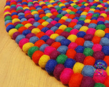 Load image into Gallery viewer, Felt Ball Rugs. Nursery Pebble Rug (Free Shipping)