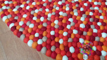 Load image into Gallery viewer, Felt Ball Rugs /, Nursery Rug , Nepal Handmade Felt Ball pom pom Rug / carpet (Free Shipping)