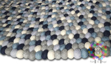 Load image into Gallery viewer, Felt Ball Rug / Nursery Pom pom carpet / Pebble Rug (Free Shipping)
