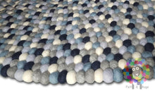 Load image into Gallery viewer, Felt Ball Rug / Nursery Pom pom carpet / Pebble Rug (Free Shipping)