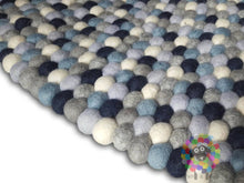 Load image into Gallery viewer, Felt Ball Rug / Nursery Pom pom carpet / Pebble Rug (Free Shipping)