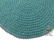 Load image into Gallery viewer, Felt Ball Rug / Nursery Pom pom carpet / Pebble Rug (Free Shipping)