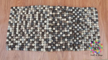 Load image into Gallery viewer, Square Felt Ball Chair Mat Set of 4 pcs. Size 40 cm x 40 cm. 100 % Wool . Handmade in Nepal