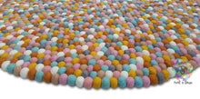 Load image into Gallery viewer, Gumball Felt Ball Rugs 90 cm - 250 cm Neutral Tone (Free Shipping)