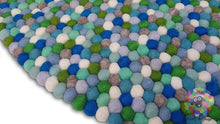Load image into Gallery viewer, Freckle Felt Ball Rugs 90 cm - 250 cm. 100 % Wool Handmade Nepal Rug (Free Shipping)