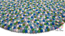 Load image into Gallery viewer, Freckle Felt Ball Rugs 90 cm - 250 cm. 100 % Wool Handmade Nepal Rug (Free Shipping)