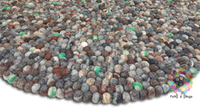 Load image into Gallery viewer, Stone Felt Ball Rug 90 cm - 250 cm. 100 % Wool Handmade Nepal Rug (Free Shipping)
