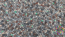 Load image into Gallery viewer, Stone Felt Ball Rug 90 cm - 250 cm. 100 % Wool Handmade Nepal Rug (Free Shipping)
