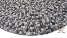 Load image into Gallery viewer, Natural Stone Felt Ball Rug 90 cm - 250 cm. 100 % Wool Handmade Nepal Rug (Free Shipping)