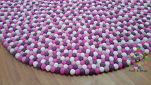 Load image into Gallery viewer, Felt Ball Rugs 90 cm - 250 cm. 100 % Wool Handmade Nepal Rug (Free Shipping)
