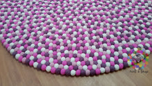 Load image into Gallery viewer, Felt Ball Rugs 90 cm - 250 cm. 100 % Wool Handmade Nepal Rug (Free Shipping)