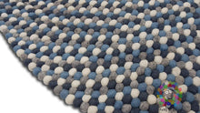 Load image into Gallery viewer, Felt Ball Rugs 90 cm - 250 cm. 100 % Wool Handmade Nepal Rug (Free Shipping)