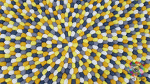 Load image into Gallery viewer, Felt Ball Rugs 20 cm - 250 cm Shades of Yellow , Gray and White (Free Shipping)