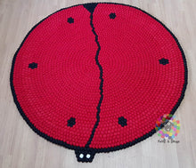 Load image into Gallery viewer, Felt Ball Rugs 20 cm - 250 cm Lady Bird Nursery Rug . (Free Shipping)