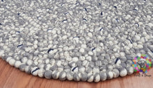 Load image into Gallery viewer, Felt Ball Rugs 20 cm - 250 cm Shades of Grey and White (Free Shipping)