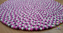 Load image into Gallery viewer, Felt Ball Rugs 90 cm - 250 cm. 100 % Wool Handmade Nepal Rug (Free Shipping)