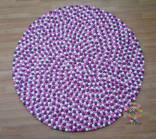Load image into Gallery viewer, Felt Ball Rugs 90 cm - 250 cm. 100 % Wool Handmade Nepal Rug (Free Shipping)
