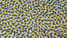 Load image into Gallery viewer, Felt Ball Rugs 20 cm - 250 cm Shades of Yellow , Gray and White (Free Shipping)